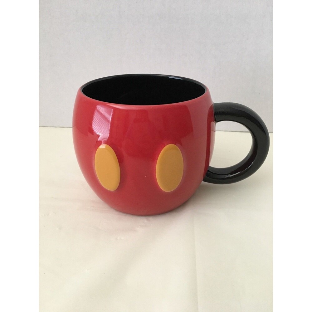 Mickey Mouse Authentic Disney Store Exclusive Red 14 oz Ceramic Coffee Cup Mug